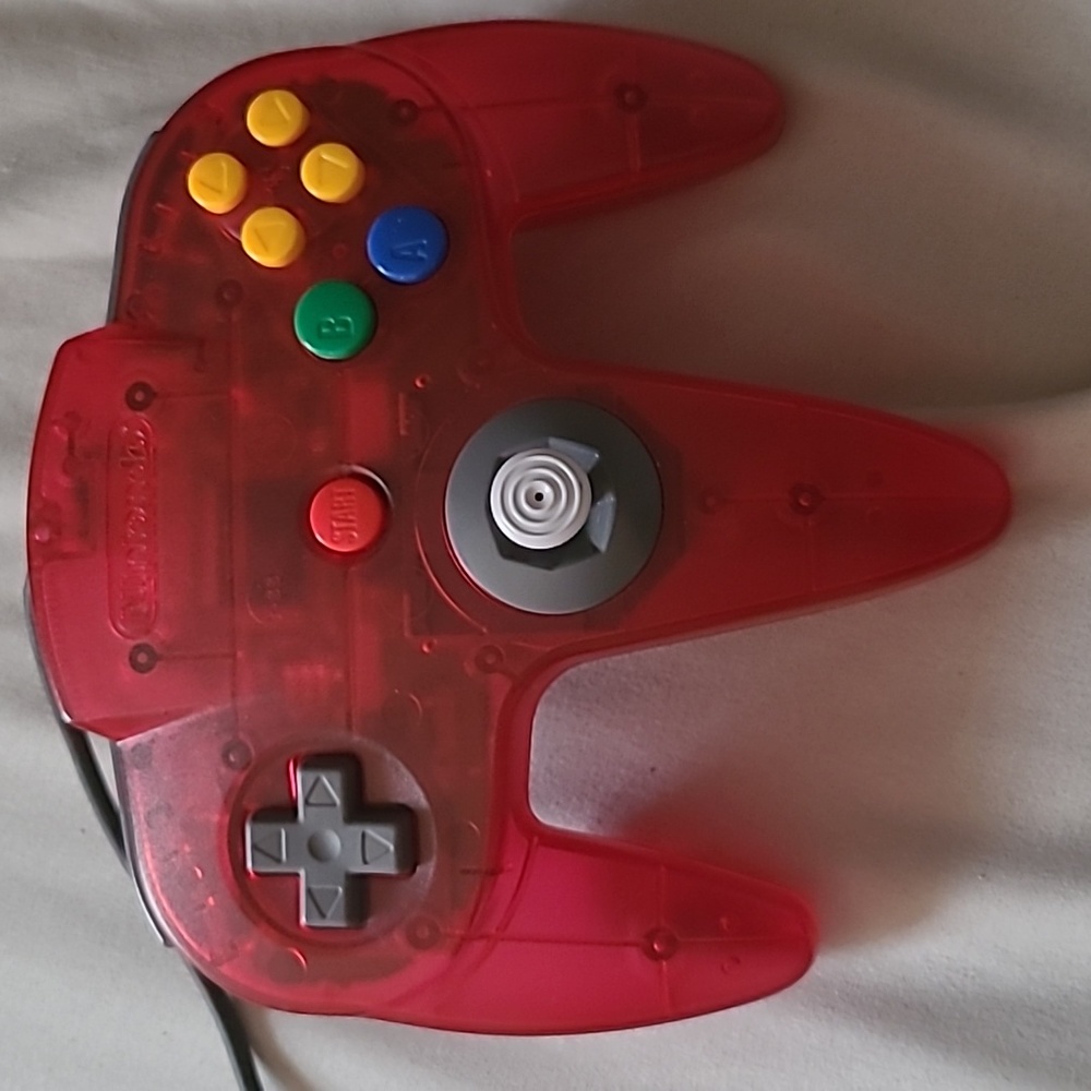 Red transparent N64 controller 9/10 tight stick